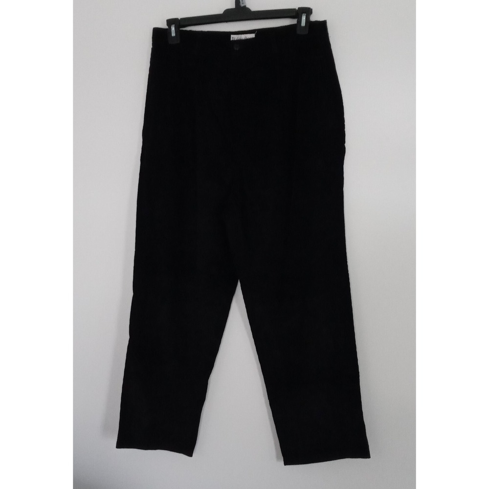 Dressbarn Pants Women's Size‎ 18 Black Straight Leg Corduroy Pre-owned